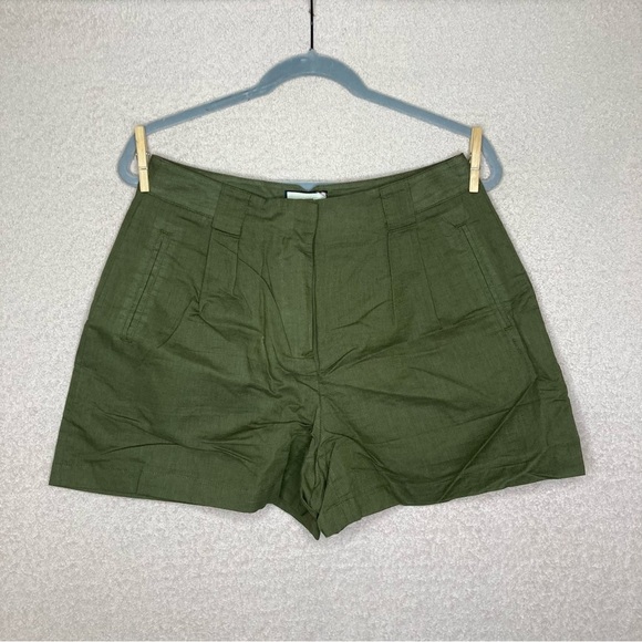 Tuckernuck Army Green High-Rise Safari Shorts-Women’s M-Summer-Vacation-Casual - Picture 2 of 8